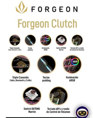 Teclado Forgeon Clutch RGB Español