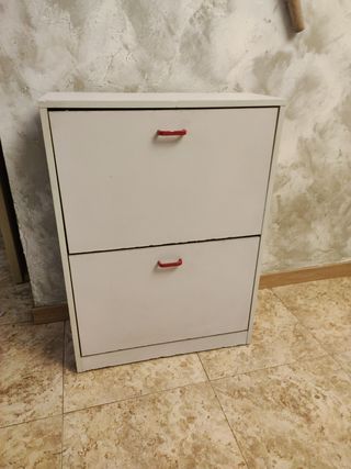 Zapatero blanco de plástico