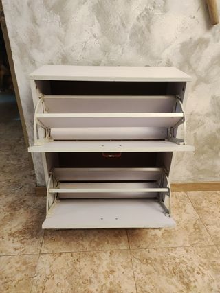 Zapatero blanco de plástico