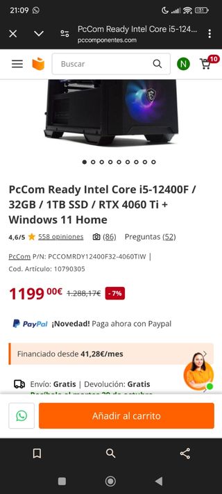 PC Gaming 4060 Ti + Monitor