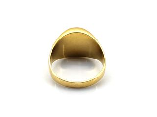 sello oro 18k con onix,circonita t. 25 (20,7 mm)