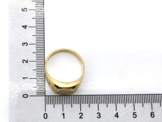 sello oro 18k con onix,circonita t. 25 (20,7 mm)