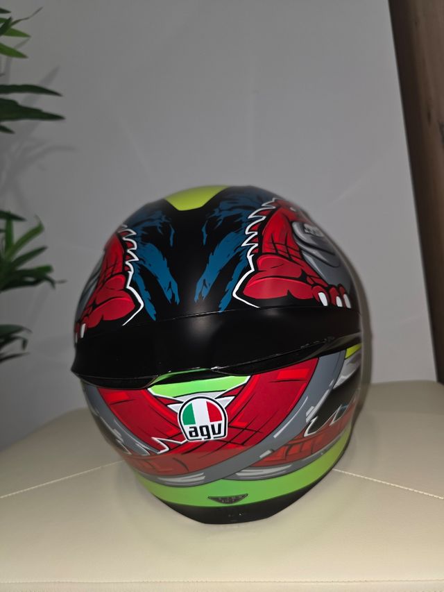 Casco AGV K1 S Dundee Matt Lime/Red Talla S/55-56