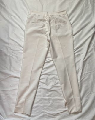 Pantalones de pinzas / chinos  blancos rectos 