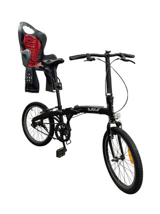 BICICLETA PLEGABLE BFOLD 3 NEGRA + SILLA NIÑO