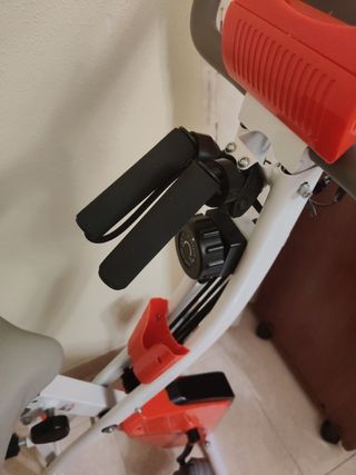 Bicicleta Estática Plegable Naranja y Gris