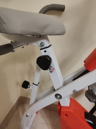 Bicicleta Estática Plegable Naranja y Gris