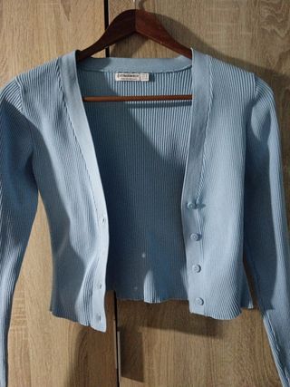 Chaqueta Stradivarius azul talla S