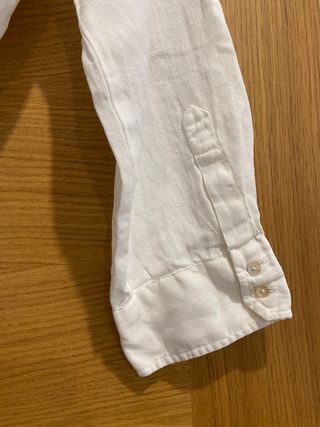Camisa blanca verano botones bolsillos