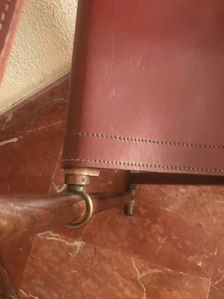 Sillón Director Plegable de Cuero Marrón