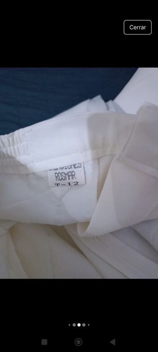 Traje de comunión niño azul y dorado