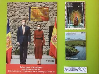 SELLOS DE ANDORRA. Año completo 2022.