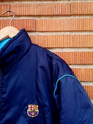 Abrigo FC Barcelona Plumas Vintage Reversible 2000