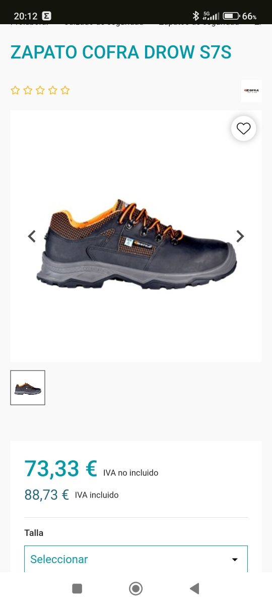 Botas de trabajo Cofra negras y naranjas