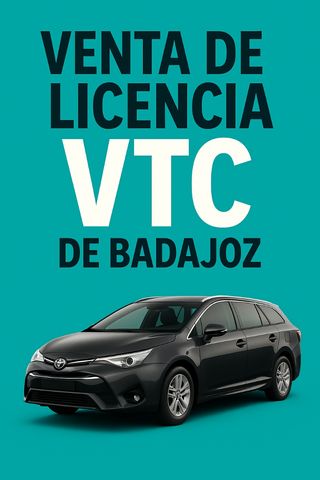 Licencia VTC badajoz en venta – 25.000 €