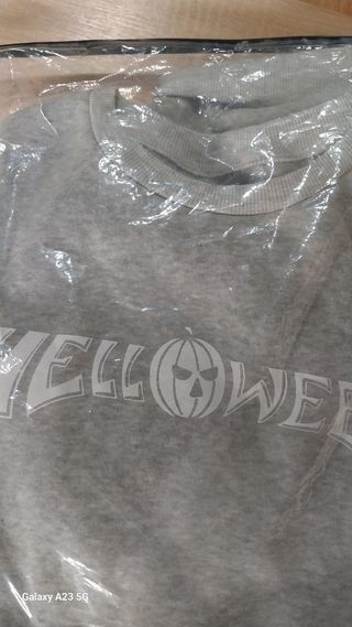 Sudadera Helloween logo gris