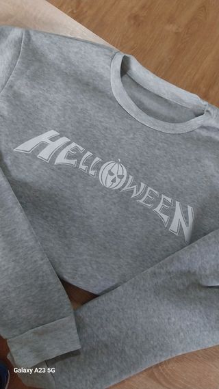 Sudadera Helloween logo gris