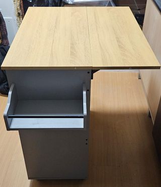 Mesa auxiliar cocina abatible con ruedas