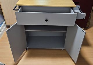 Mesa auxiliar cocina abatible con ruedas