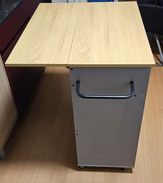 Mesa auxiliar cocina abatible con ruedas