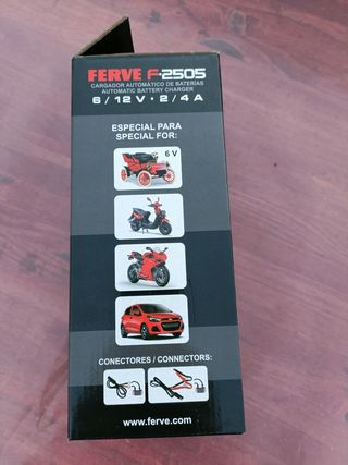 Cargador Baterías Coche Moto Ferve F-2505