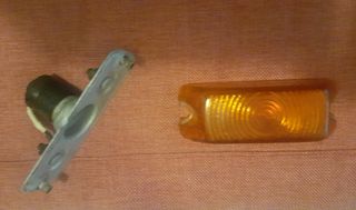 Piloto intermitente naranja tulipa cristal antiguo