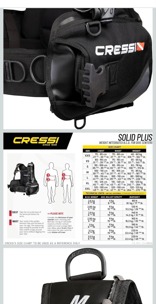 Chaleco Hidrostático Cressi Buceo T /M