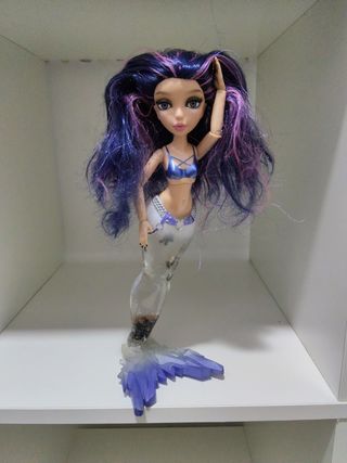 Muñeca Sirena Pelo Morado y Azul