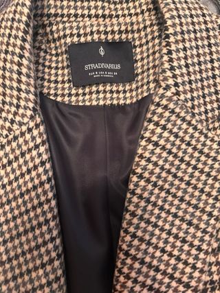 Americana cuadros Stradivarius mujer