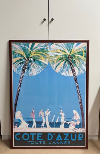 Poster della Costa Azzurra con palme