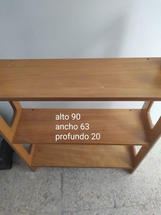 Estantería de madera de 3 baldas