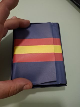 Billetera Negra con Tiras Bandera España