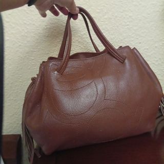 Bolso Piel Marron Camel Purificación García