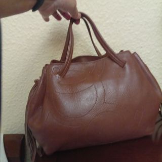 Bolso Piel Marron Camel Purificación García