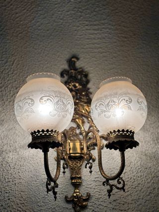 Aplique de pared vintage dorado