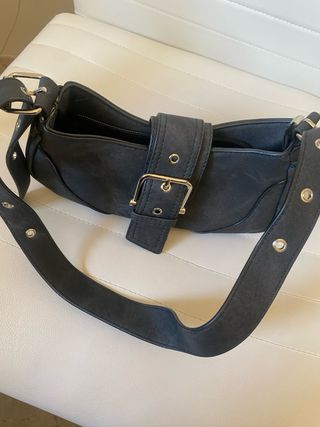 Bolso de hombro gris oscuro