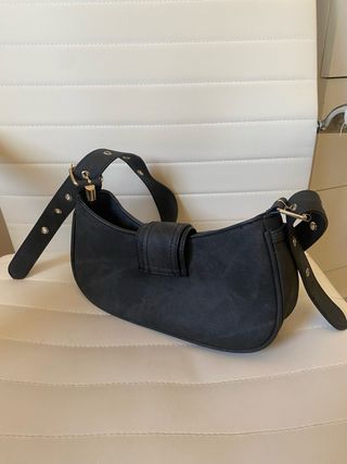 Bolso de hombro gris oscuro