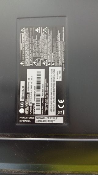 Pantalla Plasma LG 60 Pulgadas Negra