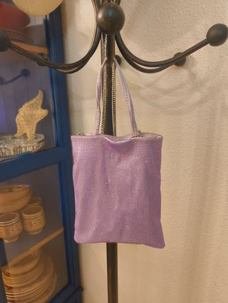 Bolso Zara Morado Brillante