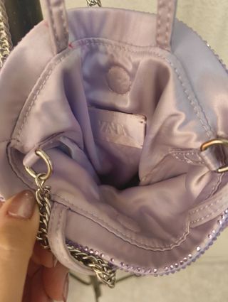Bolso Zara Morado Brillante