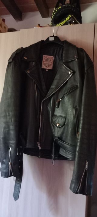 Giacca Pelle Vintage Nera