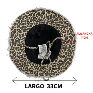 Gorro bucket animal print deshilachado para Adulto