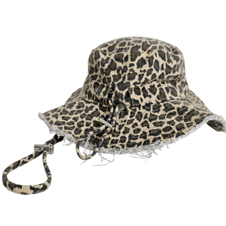 Gorro bucket animal print deshilachado para Adulto