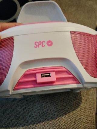 Minicadena SPC Boombox Rosa y Blanca