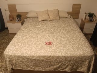 Cama Canapé de 1.50cm y mesitas de noche


