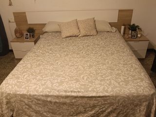 Cama Canapé de 1.50cm y mesitas de noche


