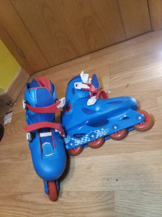 Patines Oxelo Talla 35 Azul/Rojo