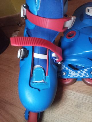 Patines Oxelo Talla 35 Azul/Rojo
