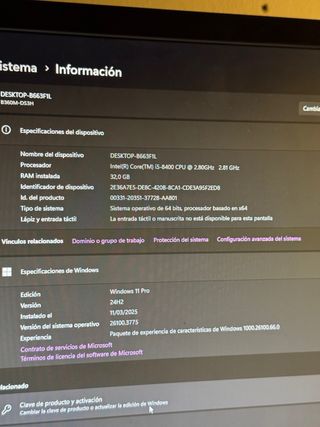 PC gaming 32gb Ram GTX1060 6gb