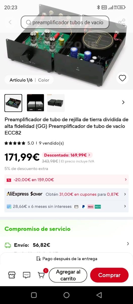 Amplificador Phono Plata